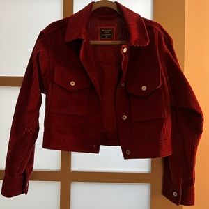 Abercrombie & Fitch Red Corduroy Jacket
